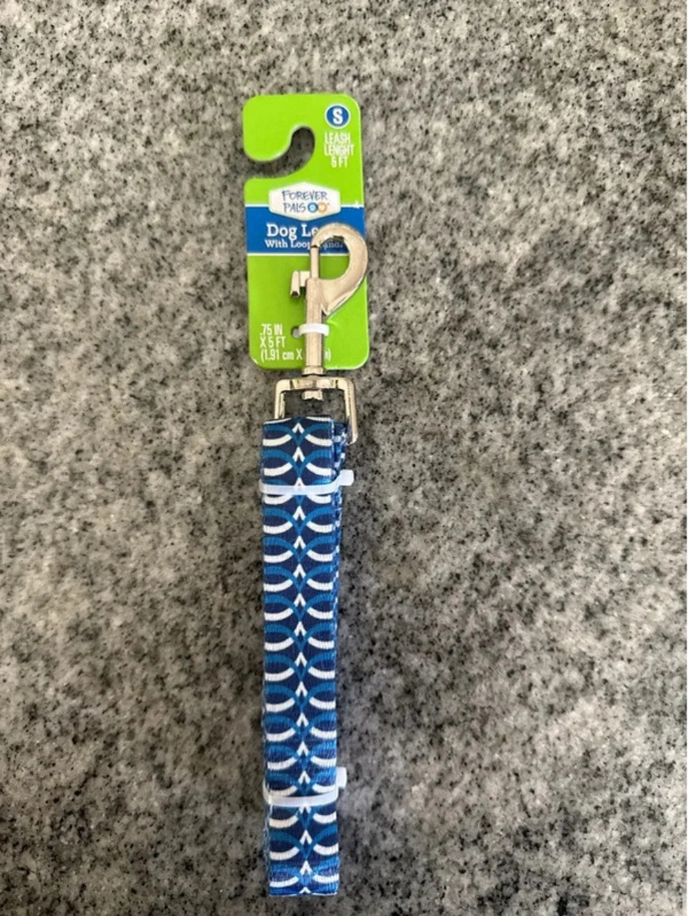 Forever pals dog leash 5 ft size small blue NWT